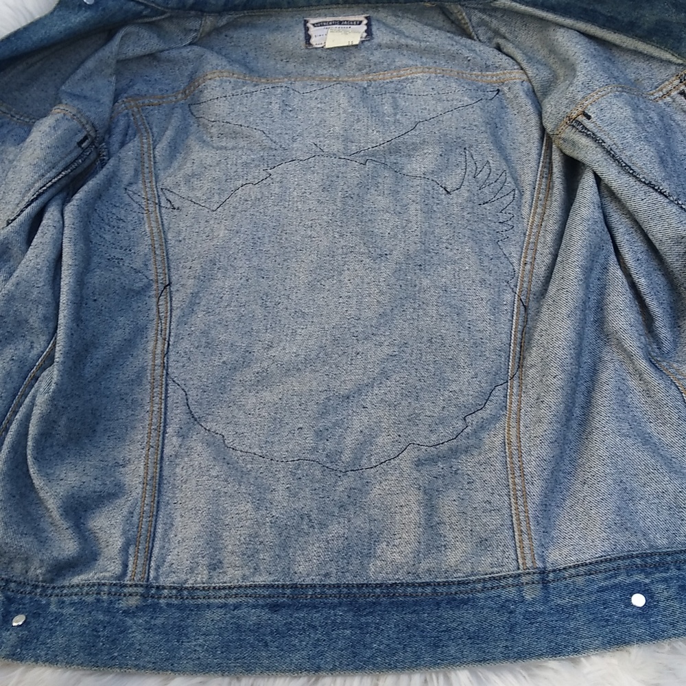 Vintage Lee Denim Jacket Honda Eagle Patch Men's M Jean Trucker - Picture 3 of 10